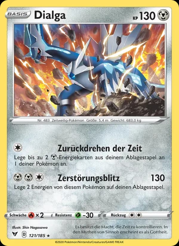 Dialga — Farbenschock 121 German Pokémon card