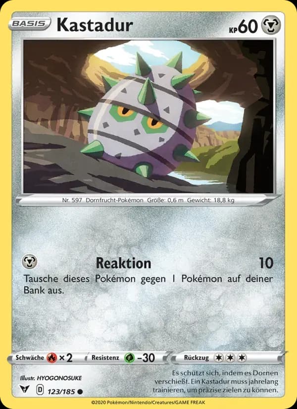 Kastadur — Farbenschock 123 German Pokémon card