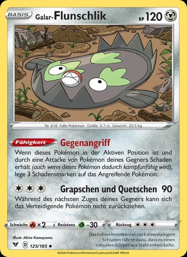 Galar-Flunschlik — Farbenschock 125 German Pokémon card