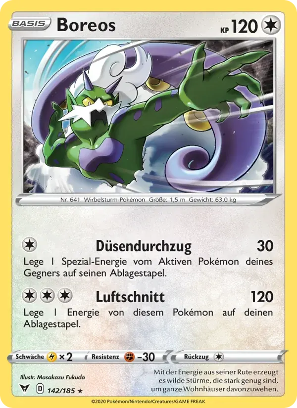 Boreos — Farbenschock 142 German Pokémon card
