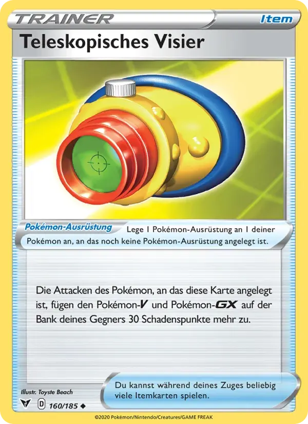 Teleskopisches Visier — Farbenschock 160 German Pokémon card