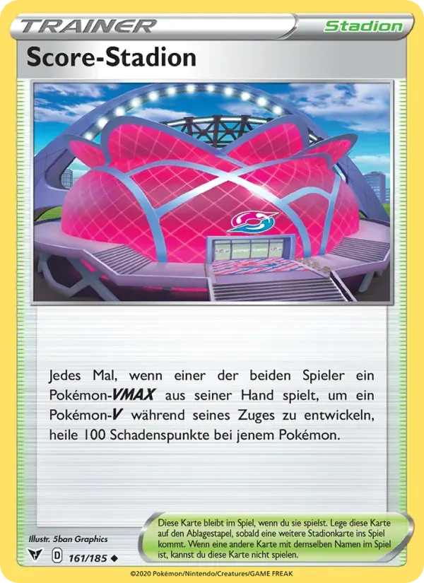 Score-Stadion — Farbenschock 161 German Pokémon card