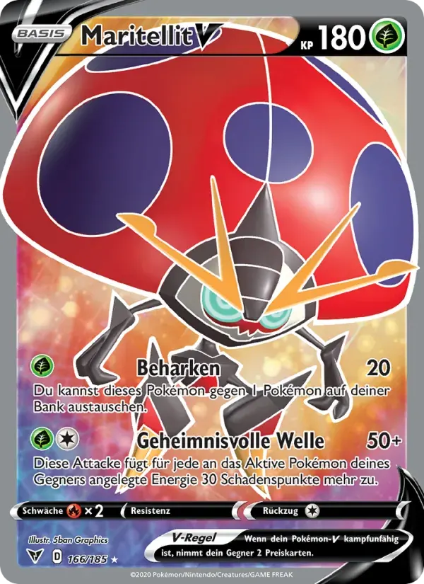 Maritellit V — Farbenschock 166 German Pokémon card