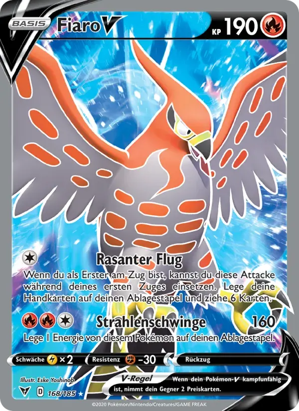 Fiaro V — Farbenschock 168 German Pokémon card