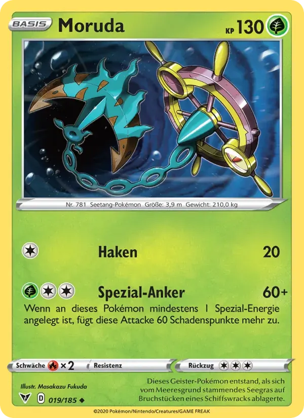 Moruda — Farbenschock 19 German Pokémon card