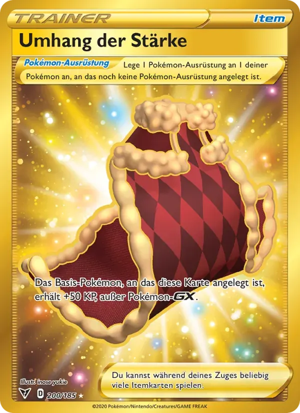 Umhang der Stärke — Farbenschock 200 German Pokémon card