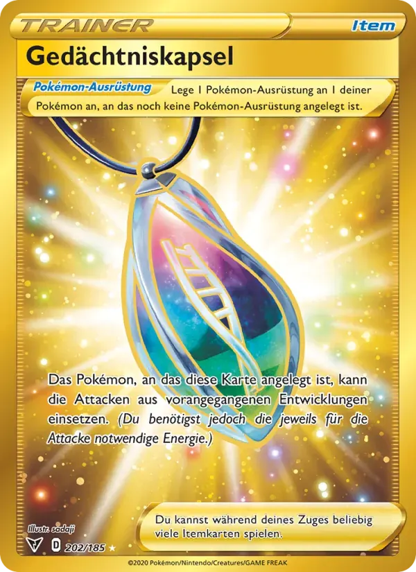 Gedächtniskapsel — Farbenschock 202 German Pokémon card