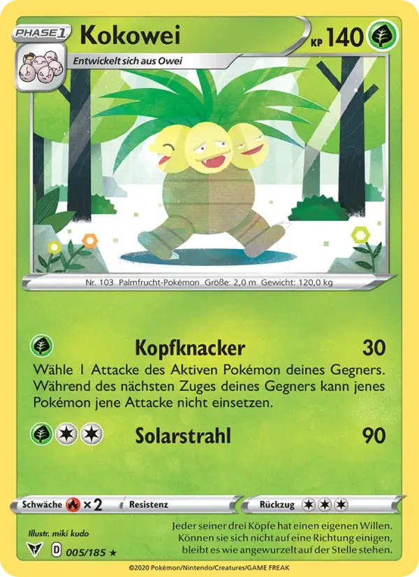 Kokowei — Farbenschock 5 German Pokémon card