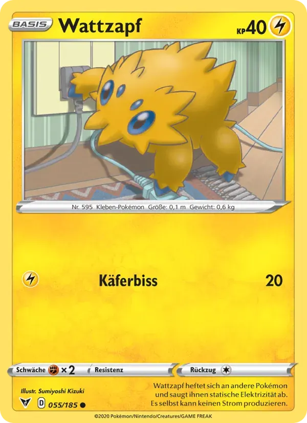 Wattzapf — Farbenschock 55 German Pokémon card