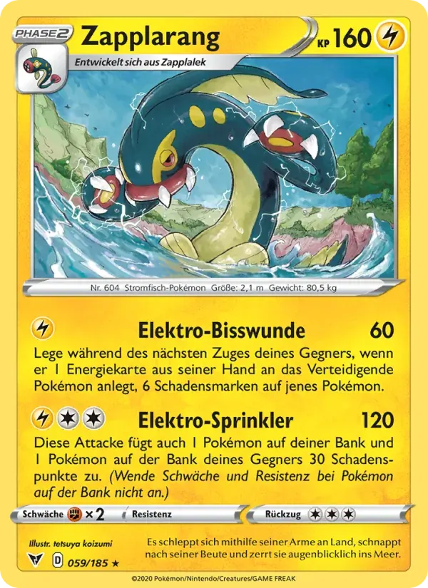 Zapplarang — Farbenschock 59 German Pokémon card
