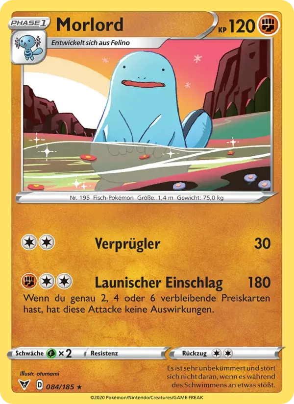 Morlord — Farbenschock 84 German Pokémon card