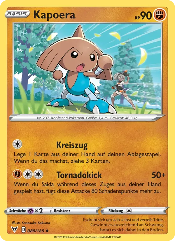 Kapoera — Farbenschock 88 German Pokémon card