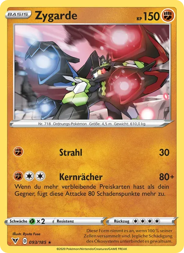 Zygarde — Farbenschock 93 German Pokémon card