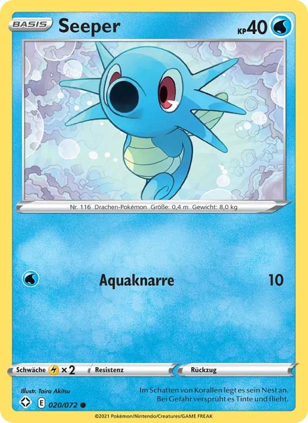 Seeper — Glänzendes Schicksal 20 German Pokémon card