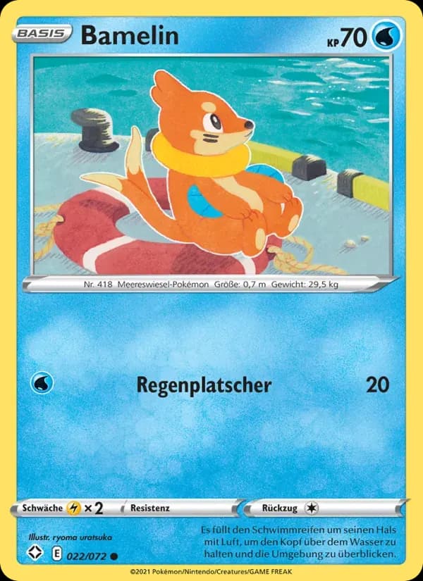 Bamelin — Glänzendes Schicksal 22 German Pokémon card