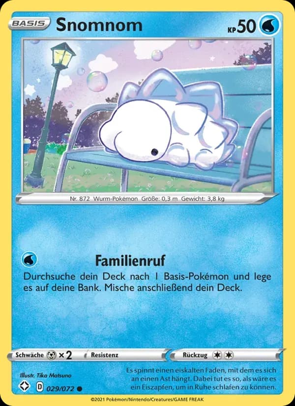 Snomnom — Glänzendes Schicksal 29 German Pokémon card