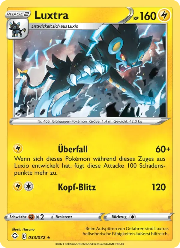 Luxtra — Glänzendes Schicksal 33 German Pokémon card
