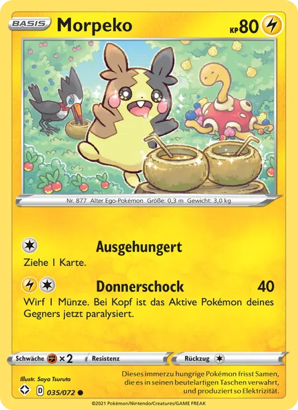 Morpeko — Glänzendes Schicksal 35 German Pokémon card