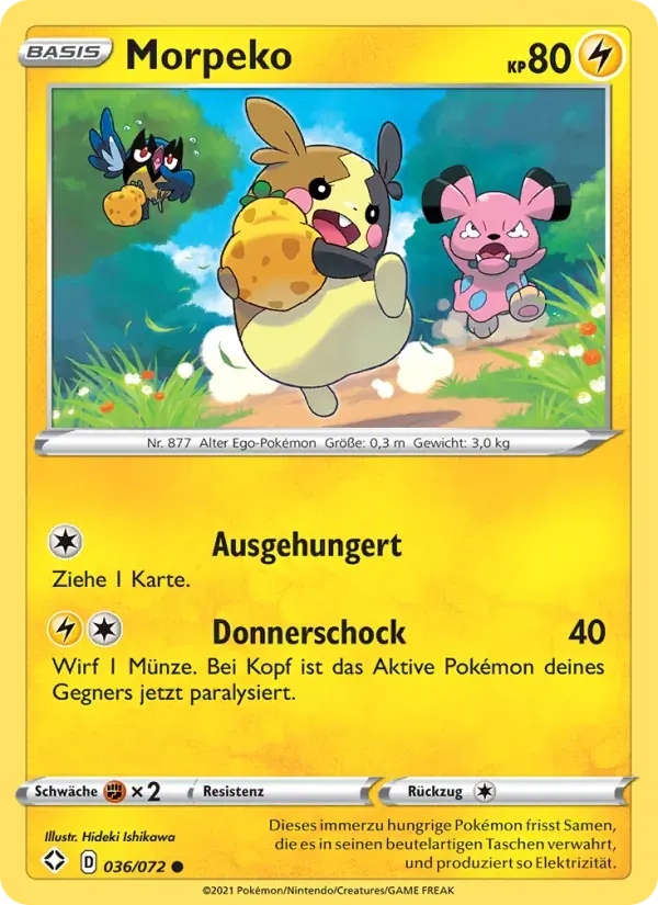 Morpeko — Glänzendes Schicksal 36 German Pokémon card