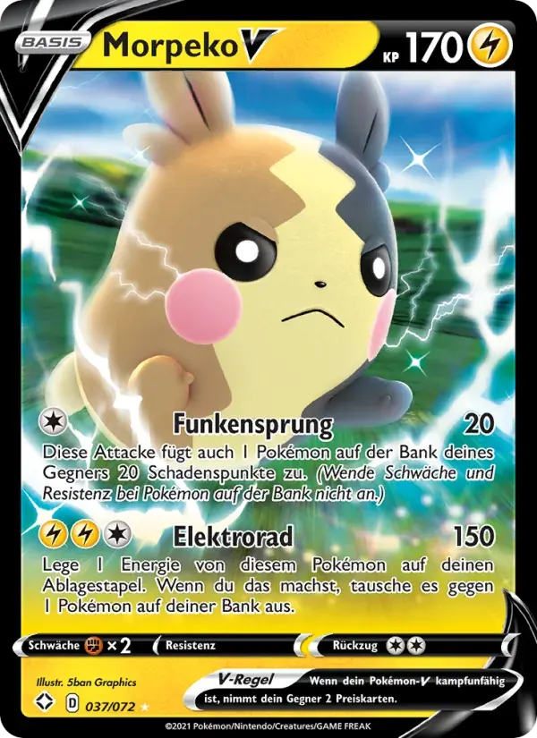 Morpeko V — Glänzendes Schicksal 37 German Pokémon card