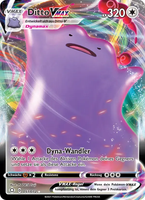 Ditto VMAX — Glänzendes Schicksal 51 German Pokémon card
