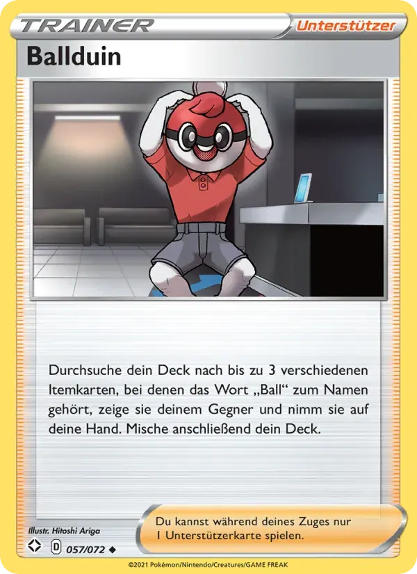 Ballduin — Glänzendes Schicksal 57 German Pokémon card