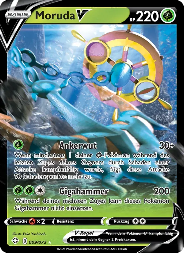 Moruda V — Glänzendes Schicksal 9 German Pokémon card