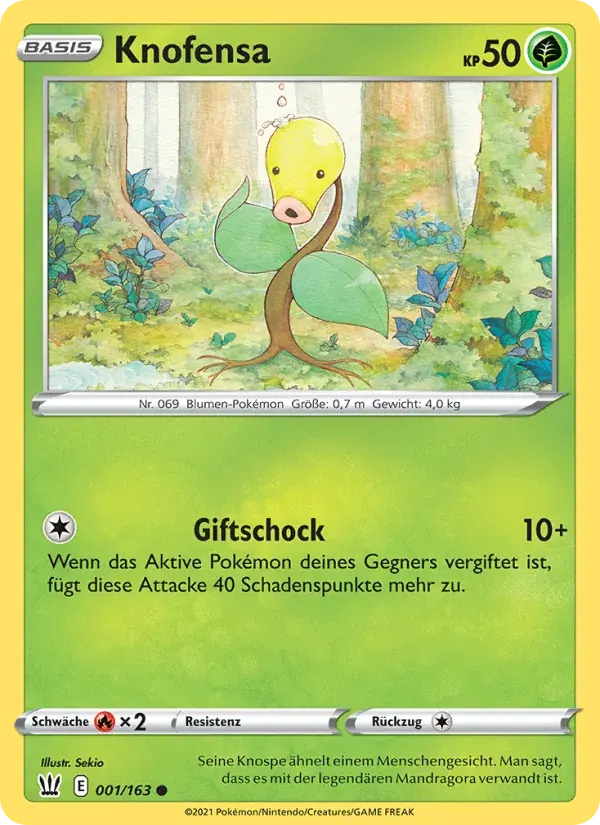 Knofensa — Kampfstile 1 German Pokémon card