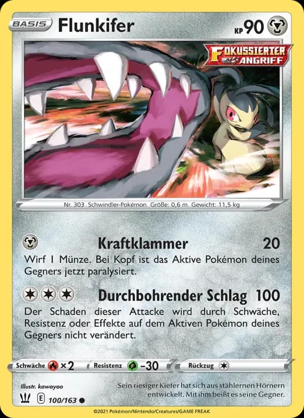 Flunkifer — Kampfstile 100 German Pokémon card