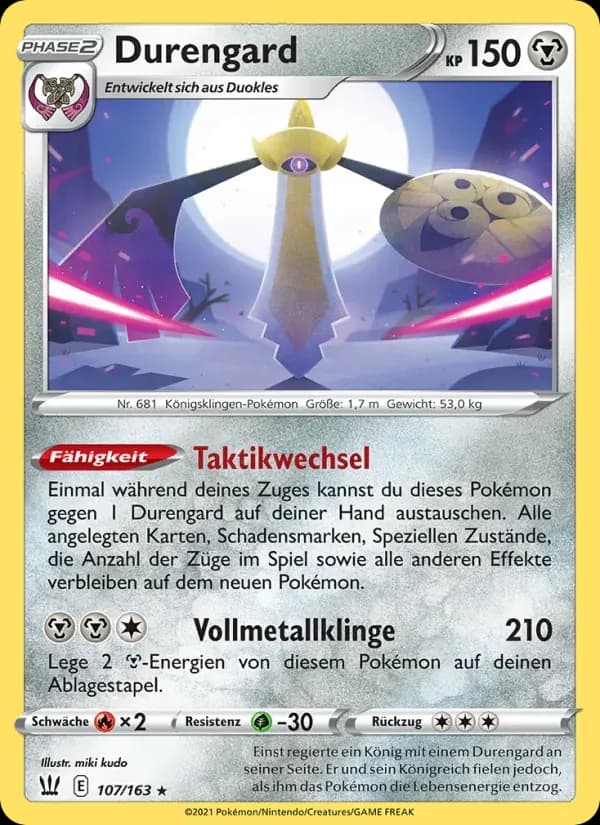 Durengard — Kampfstile 107 German Pokémon card