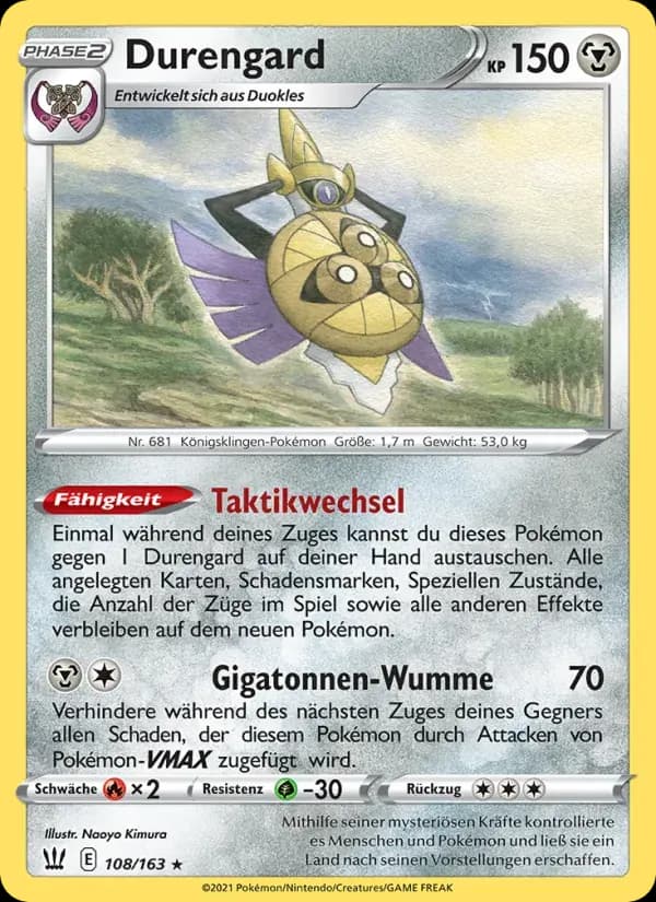 Durengard — Kampfstile 108 German Pokémon card