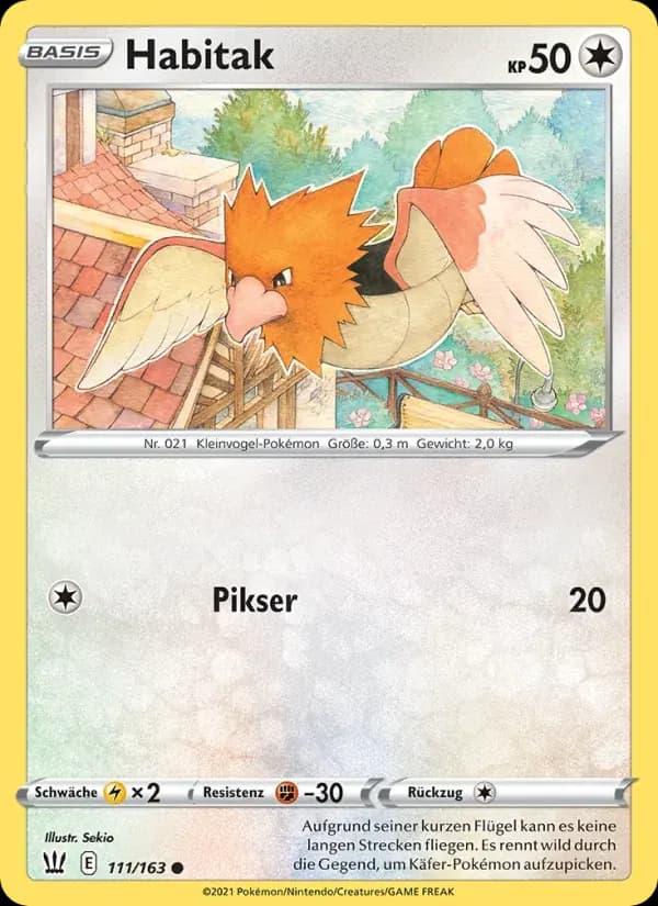 Habitak — Kampfstile 111 German Pokémon card