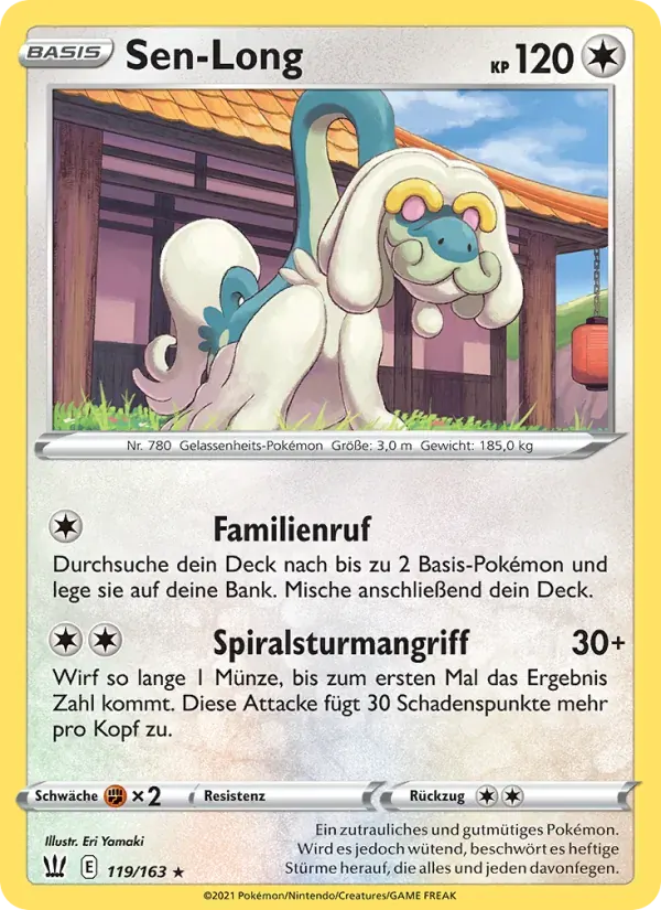 Sen-Long — Kampfstile 119 German Pokémon card