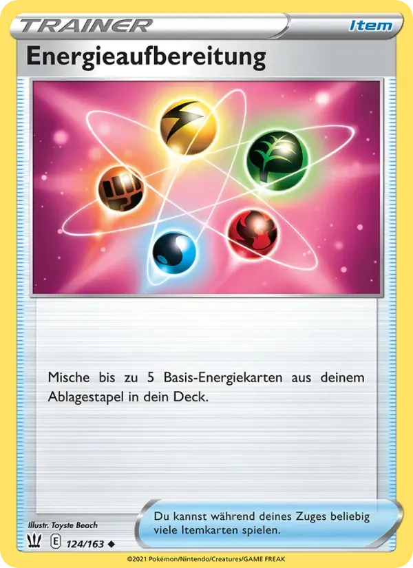 Energieaufbereitung — Kampfstile 124 German Pokémon card