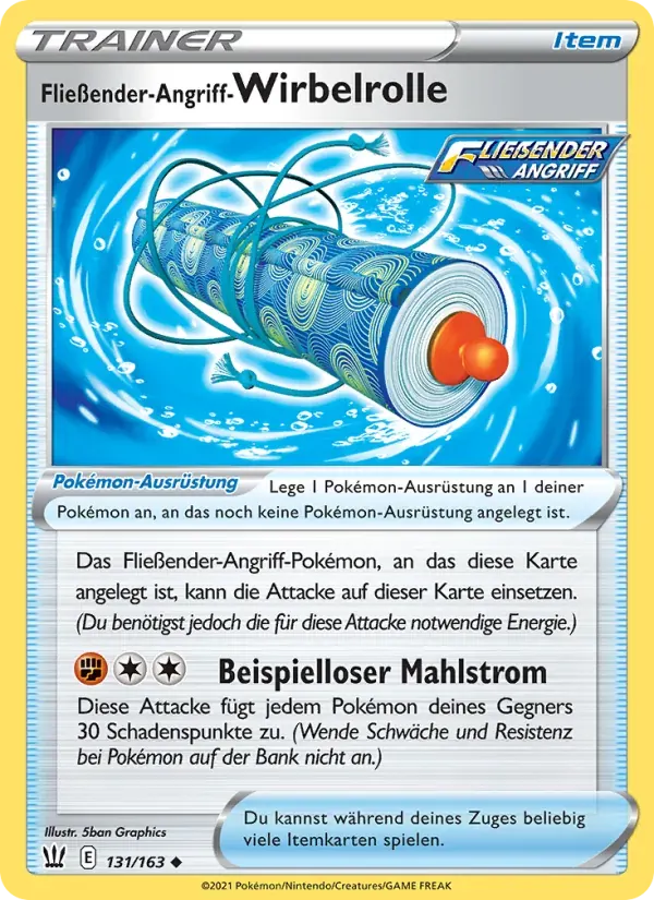 Fließender-Angriff-Wirbelrolle — Kampfstile 131 German Pokémon card