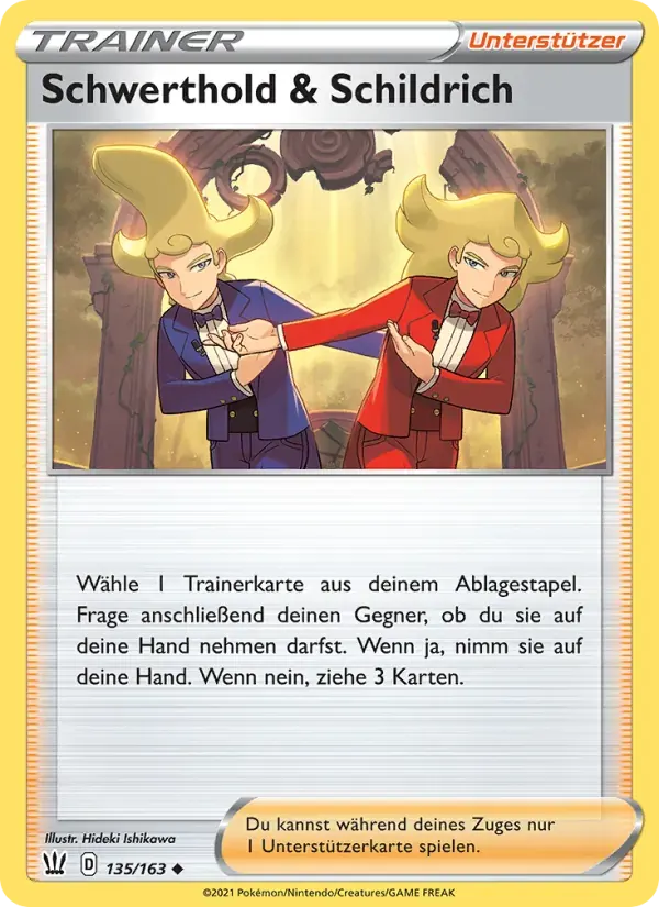Schwerthold & Schildrich — Kampfstile 135 German Pokémon card