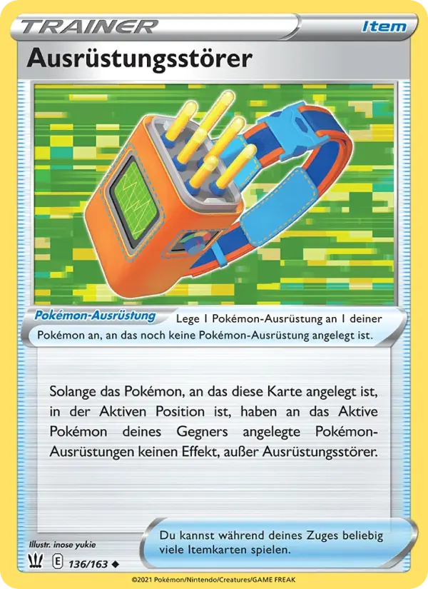 Ausrüstungsstörer — Kampfstile 136 German Pokémon card