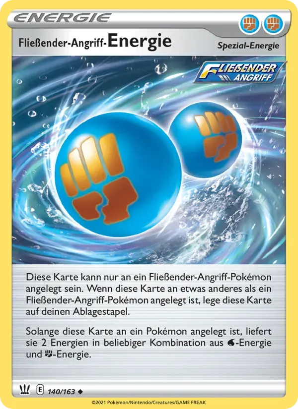 Fließender-Angriff-Energie — Kampfstile 140 German Pokémon card