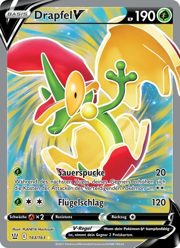 Drapfel V — Kampfstile 143 German Pokémon card
