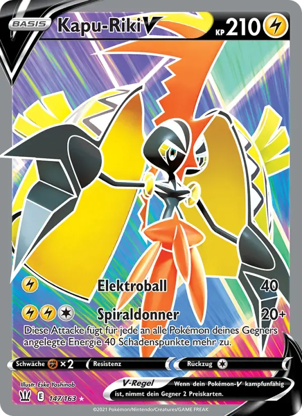 Kapu-Riki V — Kampfstile 147 German Pokémon card