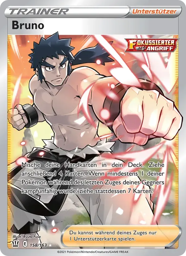 Bruno — Kampfstile 158 German Pokémon card