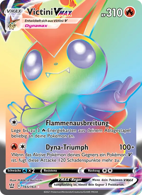 Victini VMAX — Kampfstile 165 German Pokémon card
