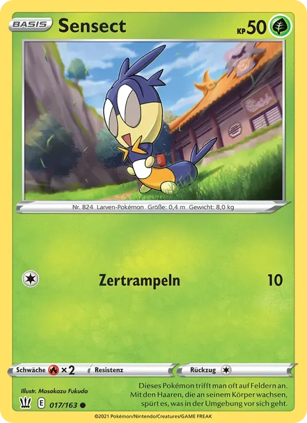 Sensect — Kampfstile 17 German Pokémon card