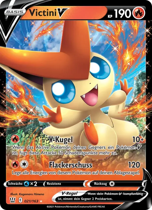 Victini V — Kampfstile 21 German Pokémon card