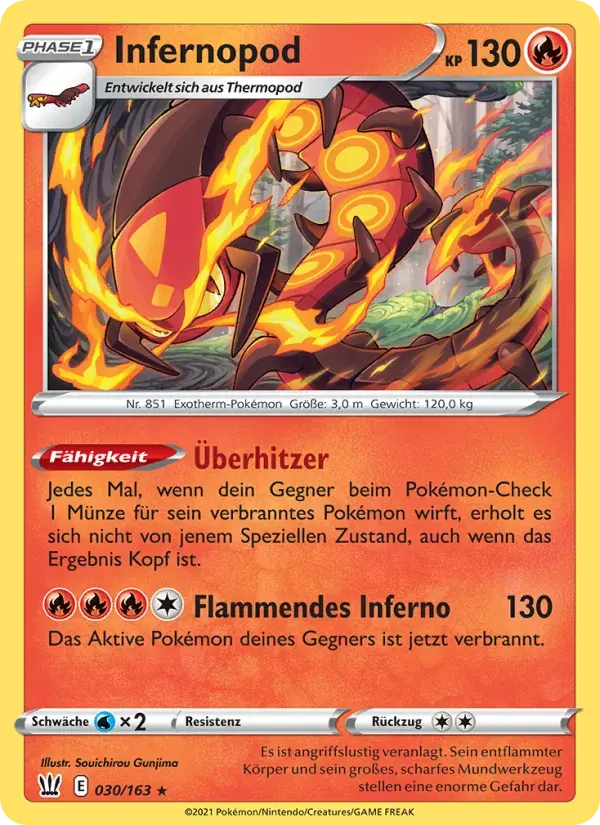 Infernopod — Kampfstile 30 German Pokémon card