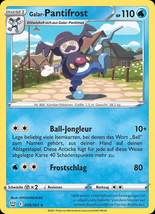Galar-Pantifrost — Kampfstile 35 German Pokémon card