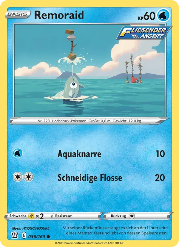 Remoraid — Kampfstile 36 German Pokémon card