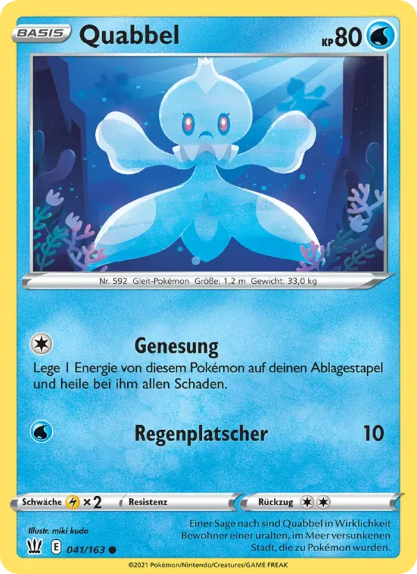 Quabbel — Kampfstile 41 German Pokémon card