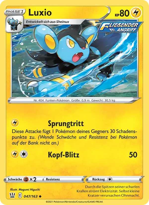 Luxio — Kampfstile 47 German Pokémon card