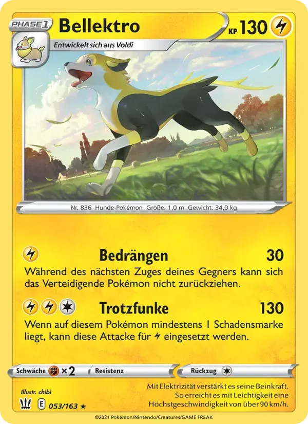 Bellektro — Kampfstile 53 German Pokémon card
